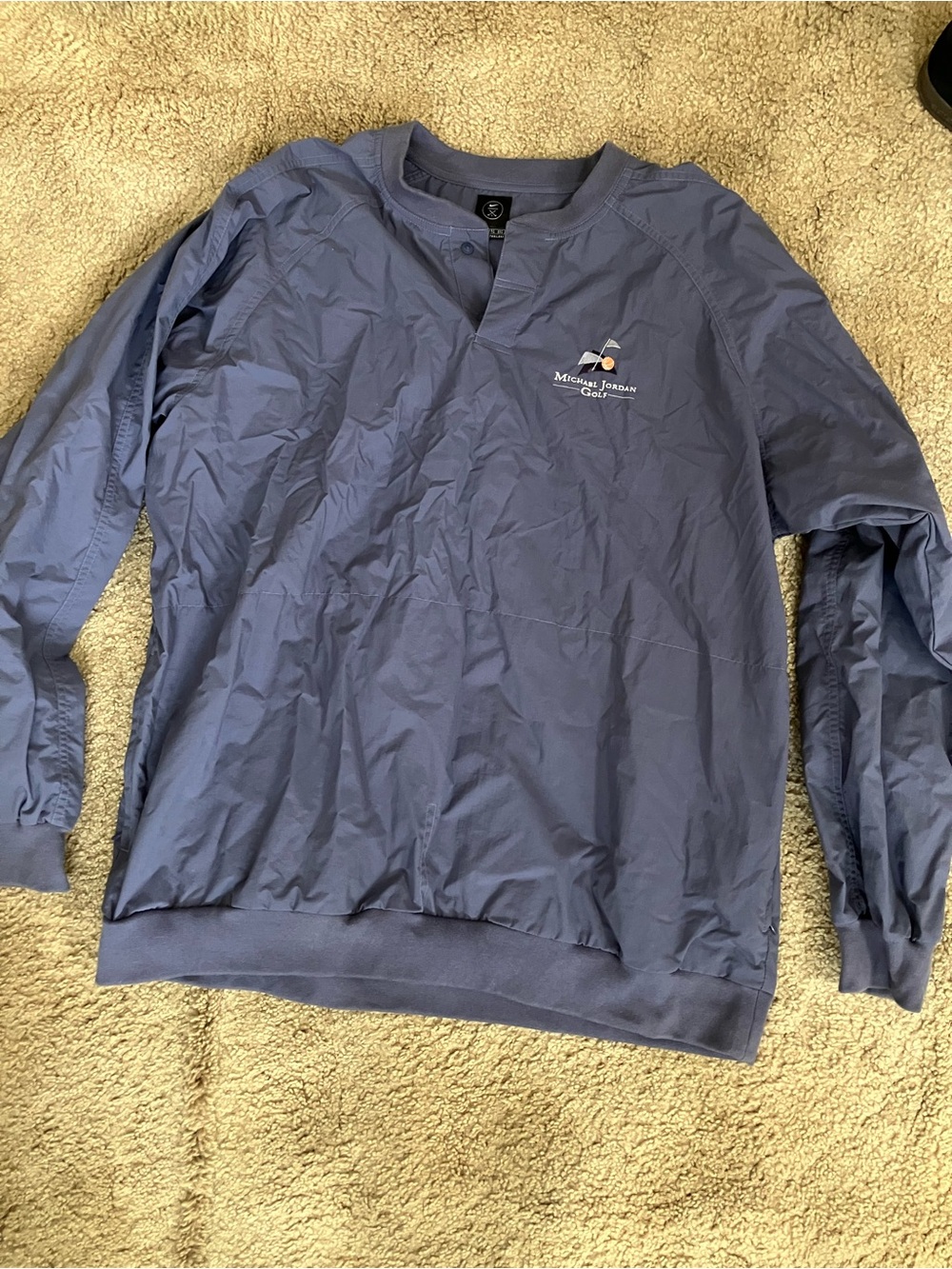 Y2K Michael Jordan Golf Men's Navy/Grey Pullover Windbreaker